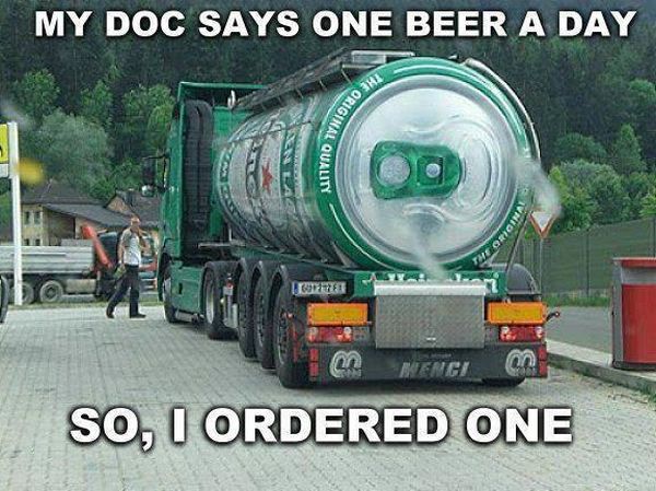My Doc Says One Beer A Day - funnypictures.me
