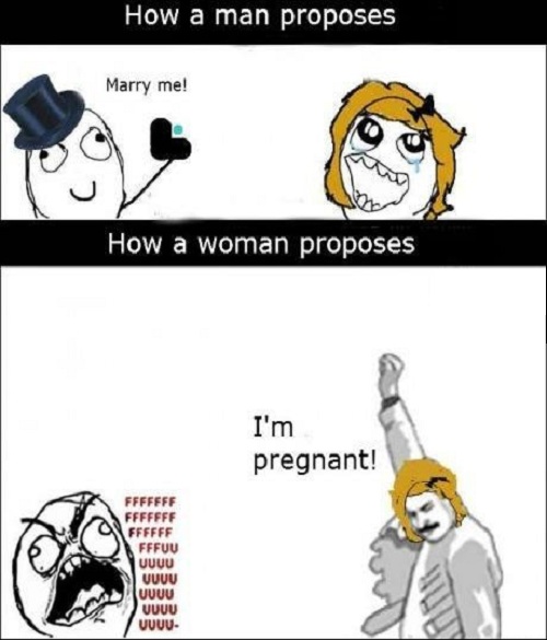 How men and women propose - funnypictures.me