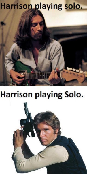 Harrison playing solo - Funny pictures