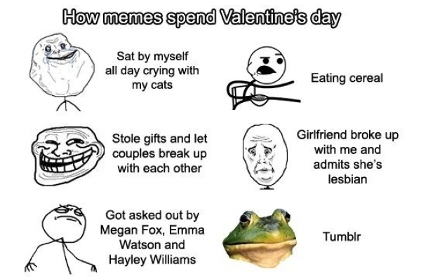 How Memes Spend Valentine's Day - Funny pictures