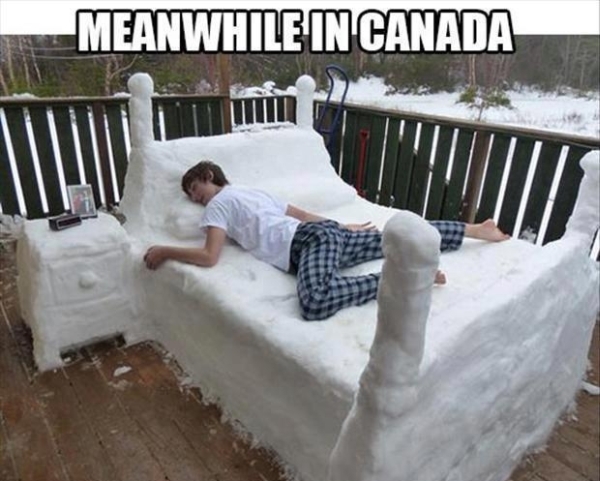 Snow bed - Funny pictures
