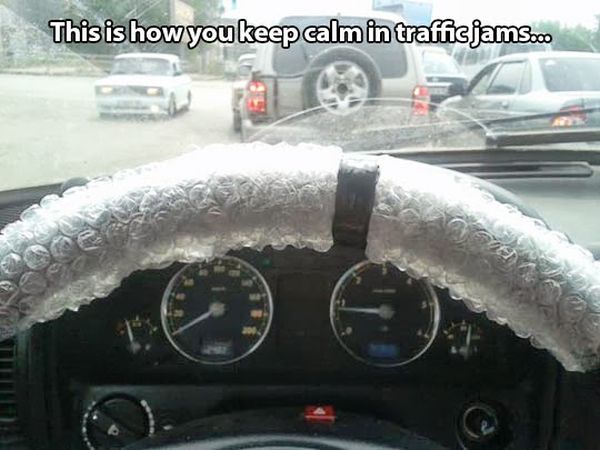 How To Keep Calm In a Traffic Jam - Funny pictures