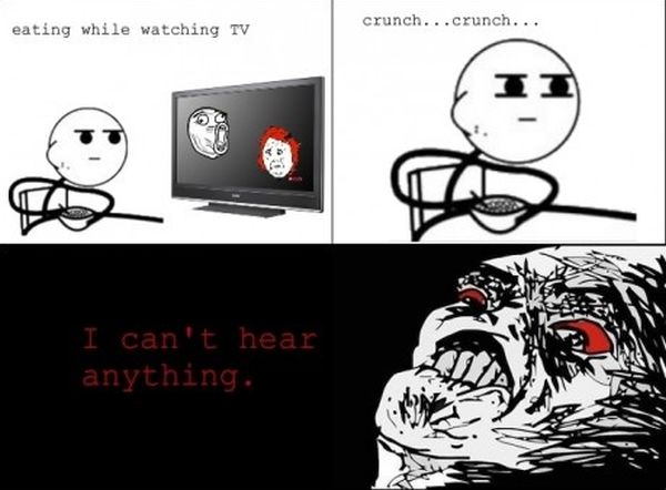 Eating While Watching TV - Funny pictures