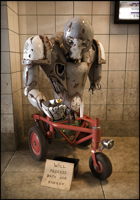 Homeless Robot - Funny pictures