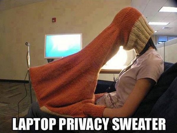 Laptop Privacy Sweater - Funny pictures