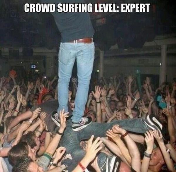 Crowd Surfing Level: Expert - Funny pictures