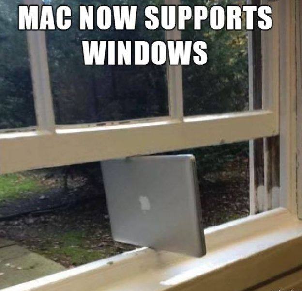 Mac Now Supports Windows - Funny pictures
