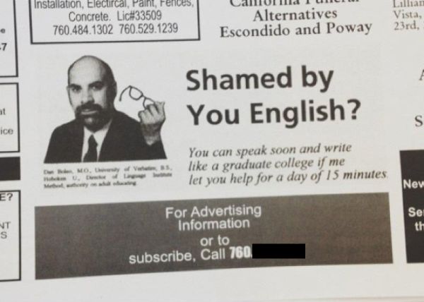 Shamed By Your English? - Funny pictures