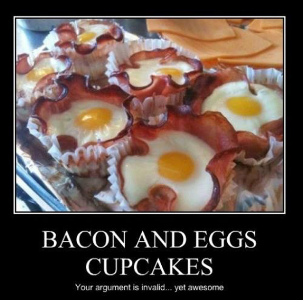 Bacon And Eggs Cupcakes - Funny pictures