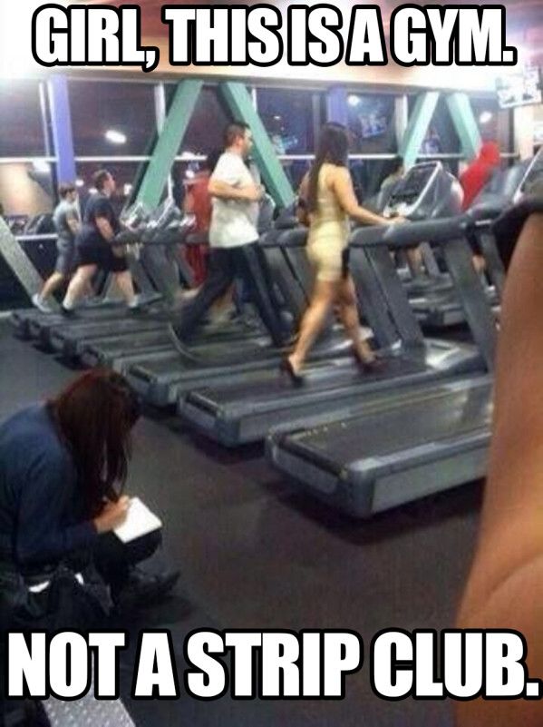 Girl This Is A Gym - Funny pictures